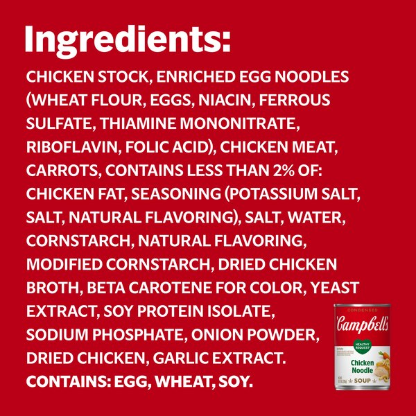 Campbell's Condensed Healthy Request Chicken Noodle Soup, Can, 10.75 oz