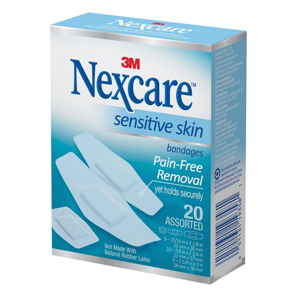Nexcare Sensitive Skin Bandages, Assorted Sizes