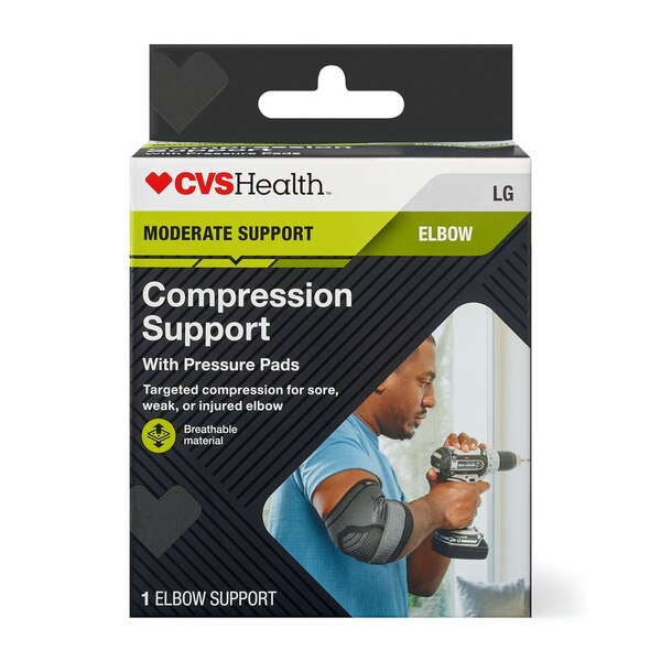 CVS Health Moderate Compression Support Elbow Pads