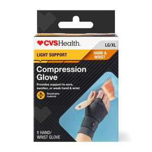 CVS Health Light Support Compression Glove, L/XL, S/M
