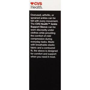 CVS Health Ankle Support Sleeve, Small, Medium, Large