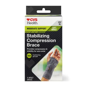 CVS Health Stabilizing Compression Left Wrist Brace, Small/Medium, Large/Extra Large