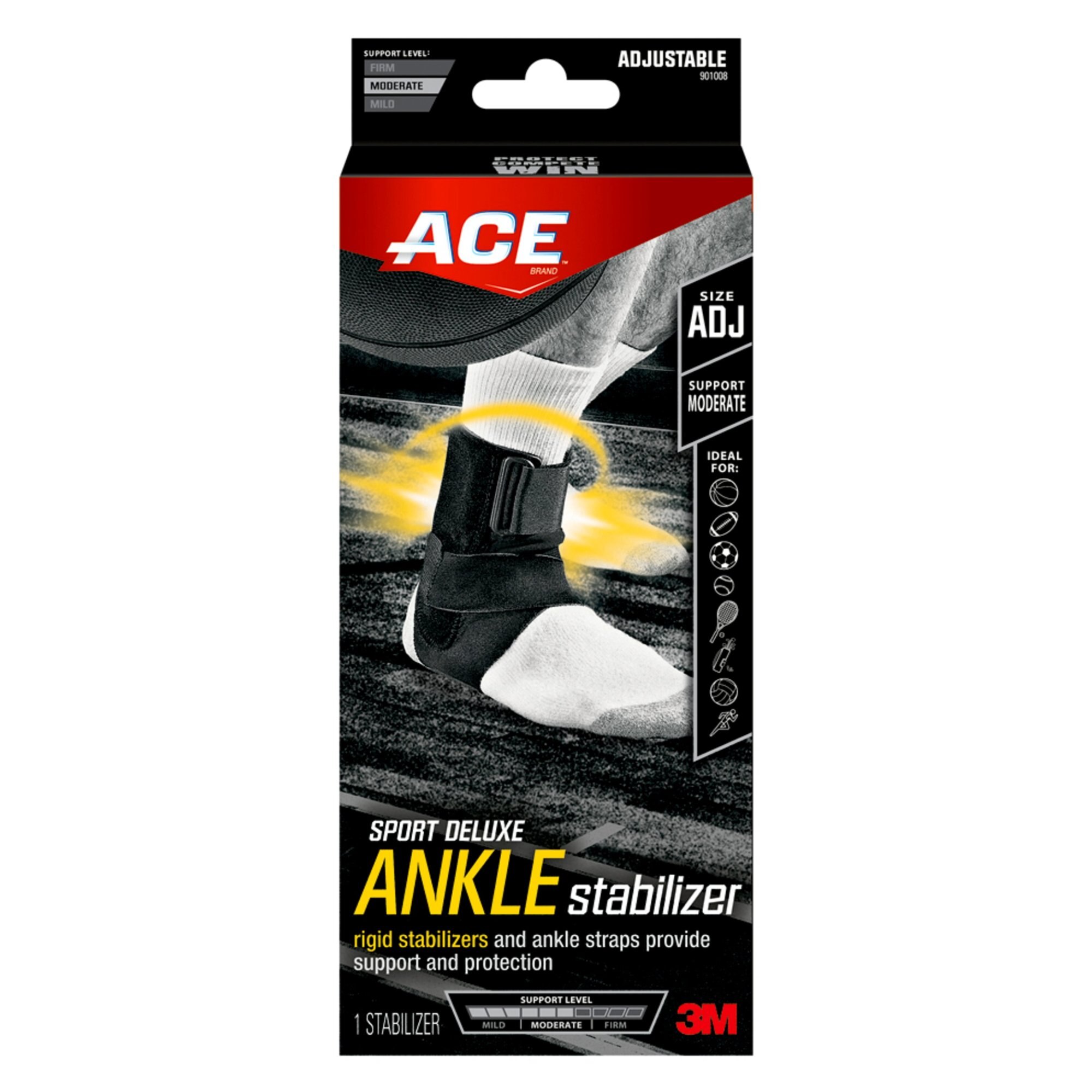 ACE Brand Sport Deluxe Ankle Stabilizer, Adjustable Pick Up In Store