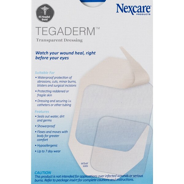 Nexcare Tegaderm Waterproof Transparent Dressing, Assorted Pack