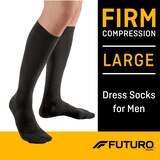 Futuro Firm Compression Dress Socks for Men, Black, thumbnail image