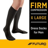 Futuro Firm Compression Dress Socks for Men, Black, thumbnail image