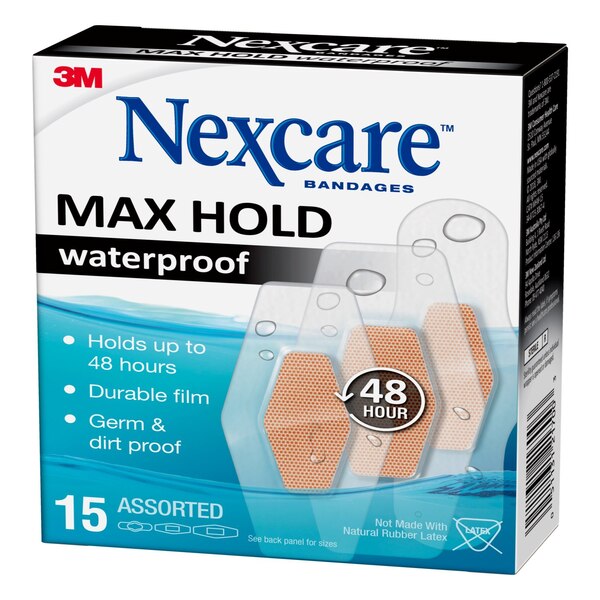 Nexcare Max Hold Waterproof Bandages