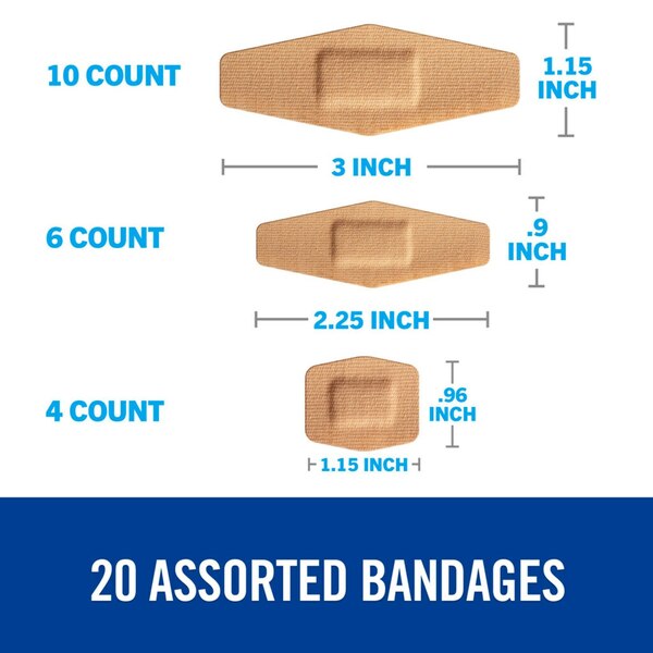 Nexcare DUO Bandages, Assorted Sizes