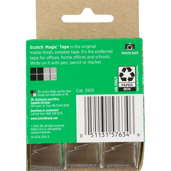 Scotch Magic Tape, 3 ct