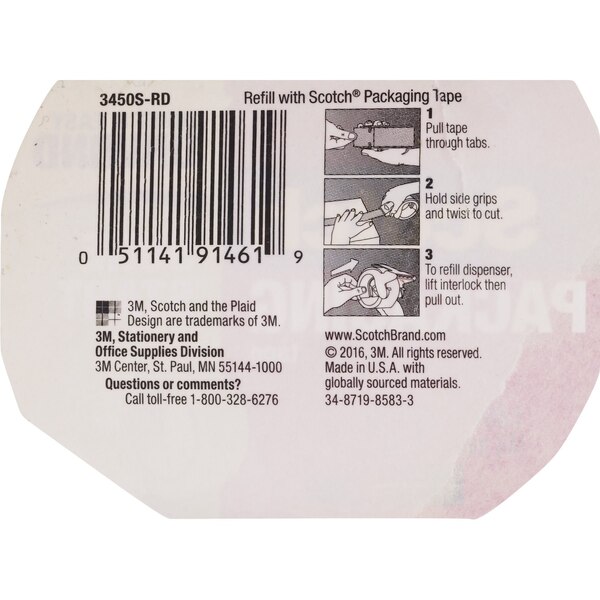 Scotch Mailing & Storage Tape With Refillable Dispenser