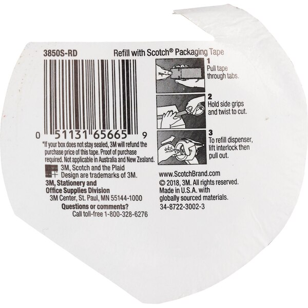 Scotch High Performance Packaging Tape With Refillable Dispenser