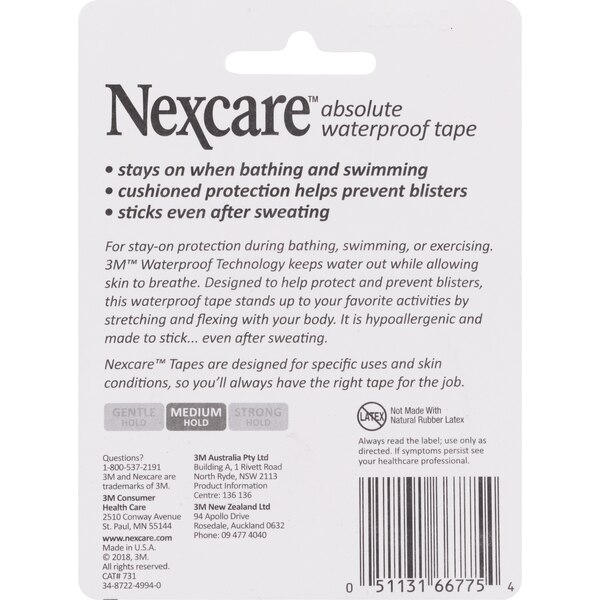 Nexcare Absolute Waterproof First Aid Tape