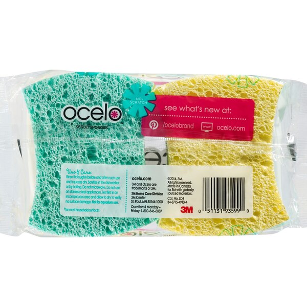 O-cel-o No-Scratch Scrub Sponges, 4 ct