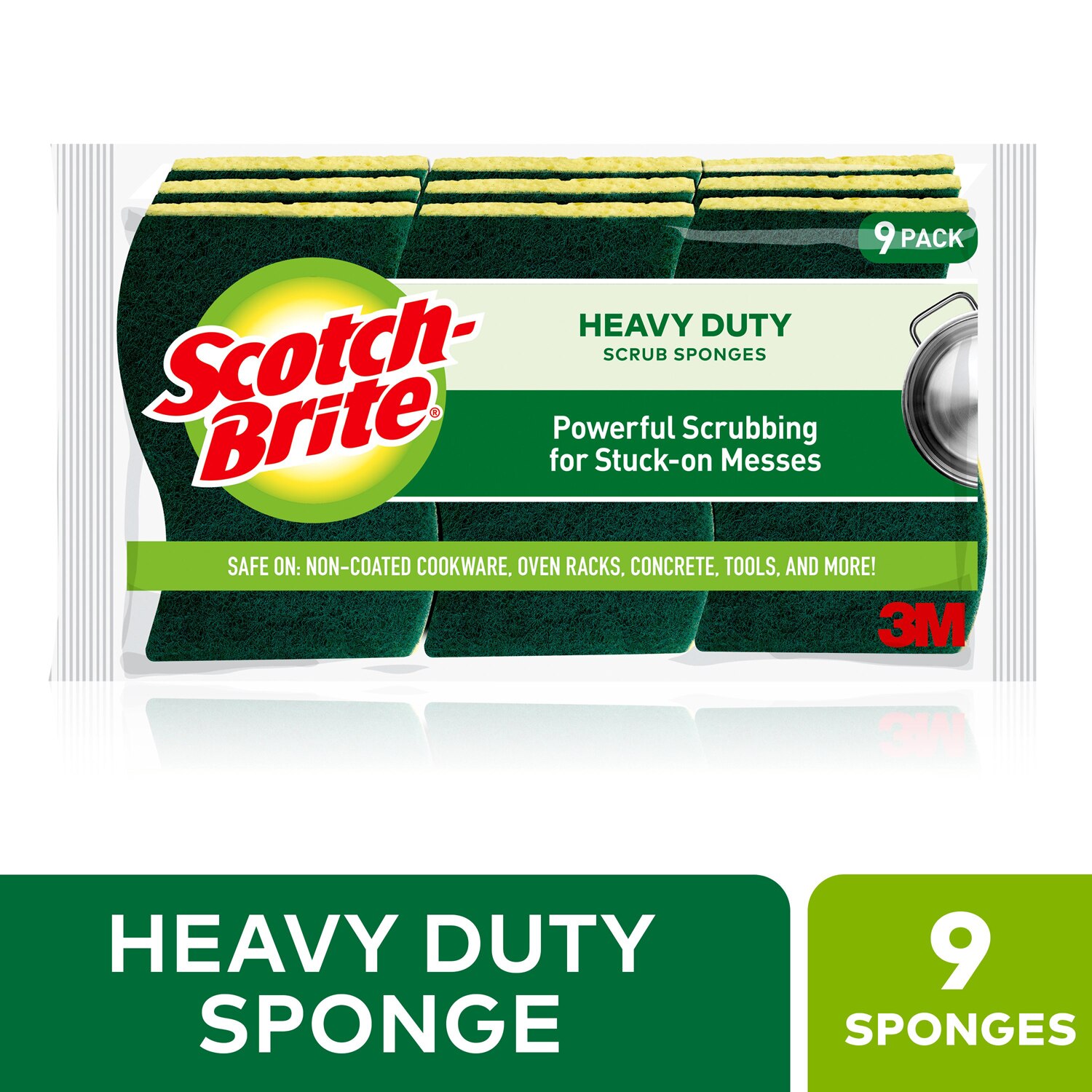 Scotch-Brite Heavy Duty Scrub Sponges, 9 CT