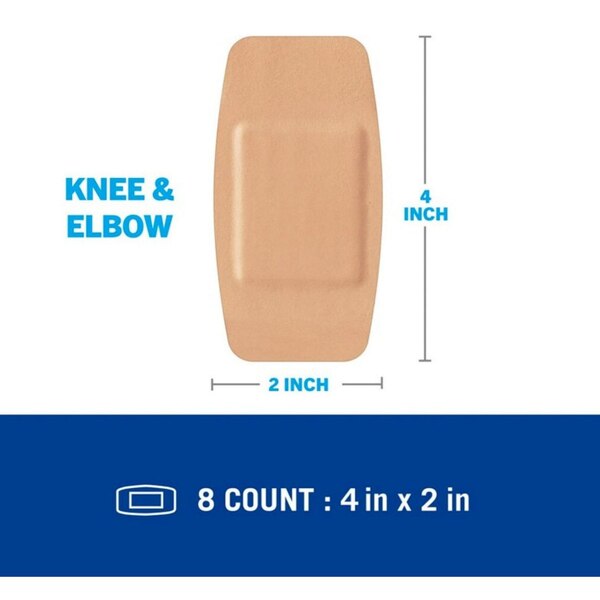 Nexcare Cushioned Waterproof Foam Bandages, Knee & Elbow, 8 CT