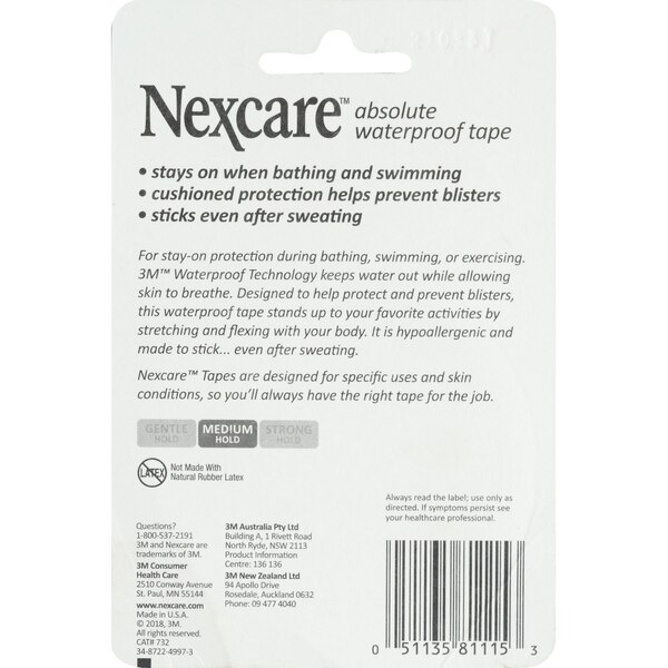 Nexcare Absolute Waterproof First Aid Tape