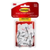 Command Small Wire Hooks Value Pack, White, 14 Hooks & 24 Strips, thumbnail image