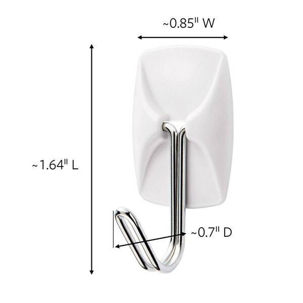 Command Small Wire Hooks Value Pack, White, 14 Hooks & 24 Strips