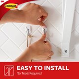 Command Small Wire Hooks Value Pack, White, 14 Hooks & 24 Strips, thumbnail image