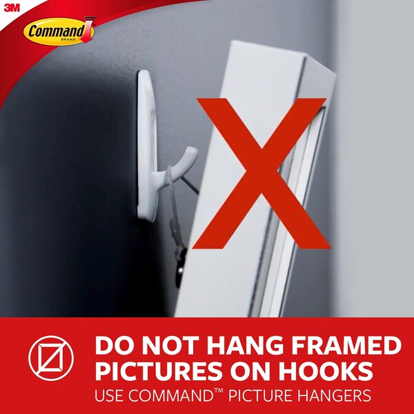 Command Small Wire Hooks Value Pack, White, 14 Hooks & 24 Strips