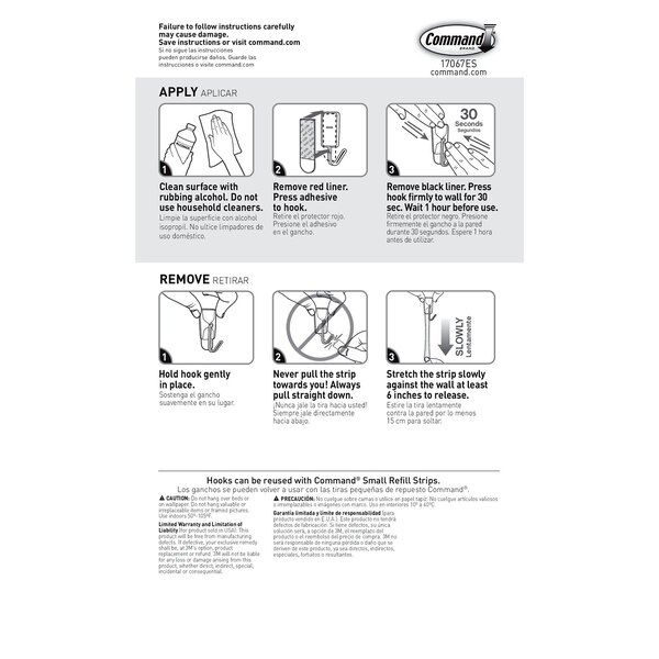 Command Small Wire Hooks Value Pack, White, 14 Hooks & 24 Strips