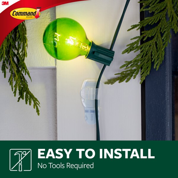 Command Damage-Free Outdoor Light Clips, 16 ct