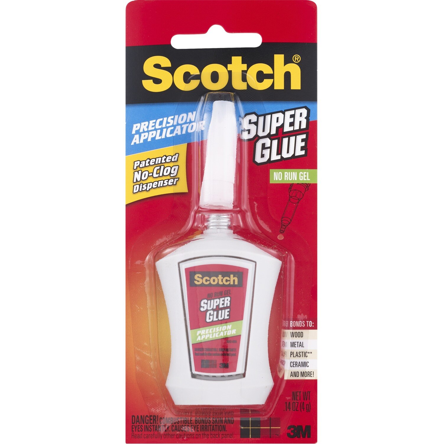 Scotch Super Glue Gel in Precision Applicator, 0.14 OZ