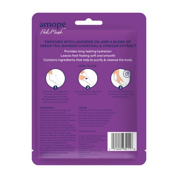 Amope Pedimask 20-Minute Foot Mask, 1 CT