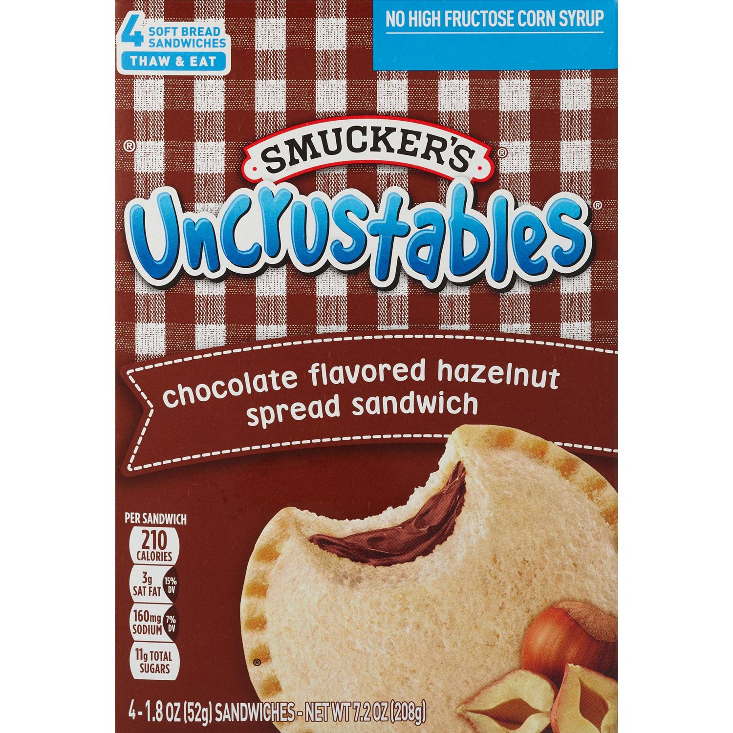 Smucker's Uncrustables, Chocolate Hazelnut, 1 ct, 1.8 oz