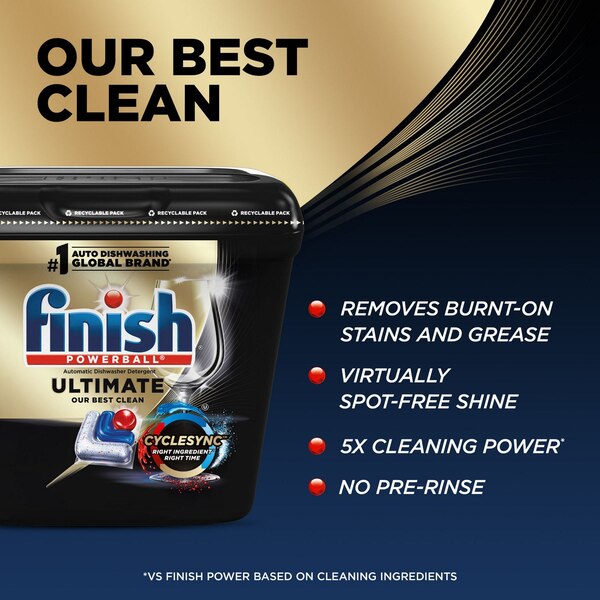 Finish Powerball Ultimate Dishwasher Detergent Tabs, 28 ct