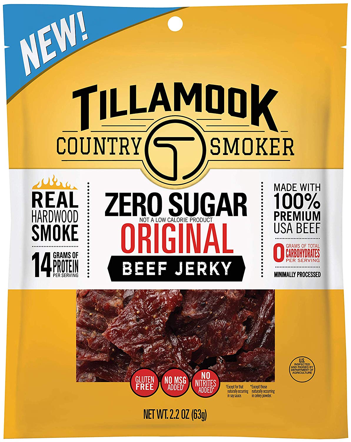 Tillamook Zero Sugar Beef Jerky, 2.2 OZ