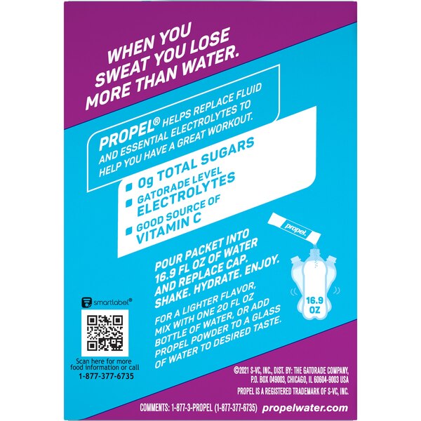 Propel Powder Electrolyte Water Beverage Mix, 10 CT