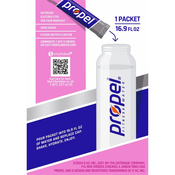 Propel Powder Raspberry Lemonade, 10 PK