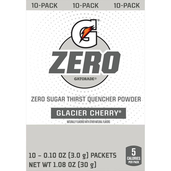 Gatorade Zero Glacier Cherry Thirst Quencher Powder, 10 CT