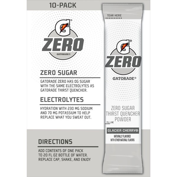 Gatorade Zero Glacier Cherry Thirst Quencher Powder, 10 CT