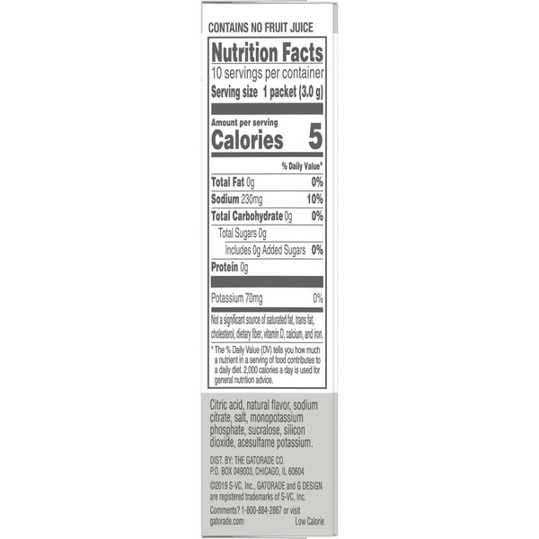 Gatorade Zero Glacier Cherry Thirst Quencher Powder, 10 CT