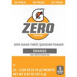 Gatorade Zero Powder Orange, 10 PK, thumbnail image
