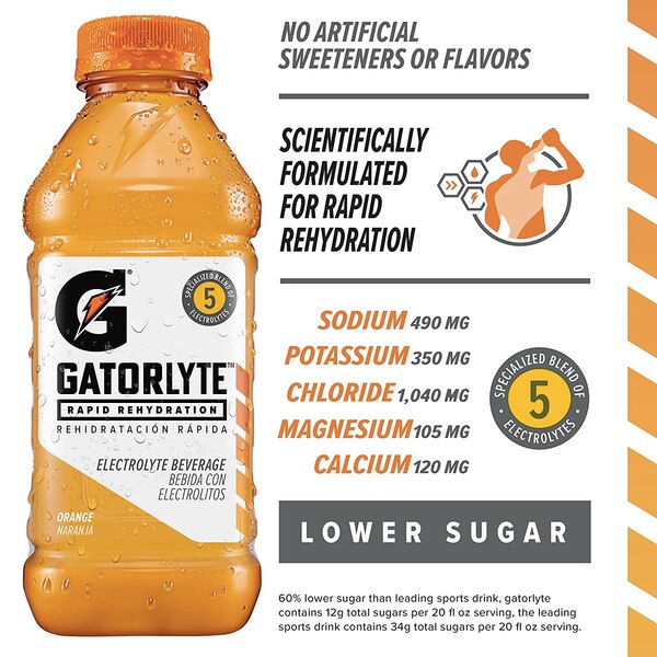 Gatorade Gatorlyte Rapid Rehydration Electrolyte Beverage, 20 oz