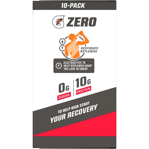 Gatorade Zero with Protein, Powder, 3oz, 10 CT