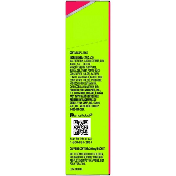Fast Twitch Energy Drink Mix Powder Strwbrry Watermelon, 10 PK