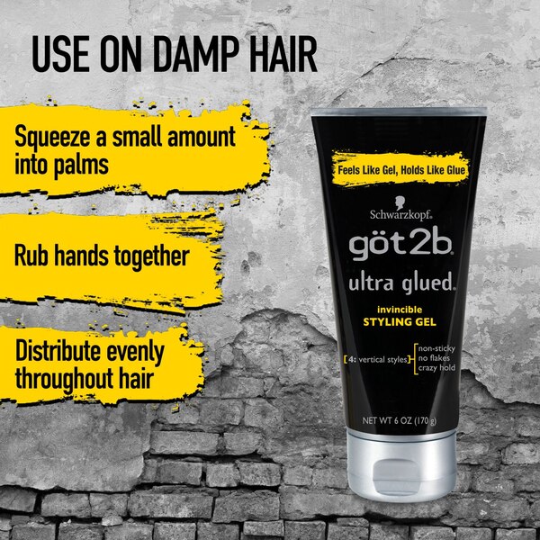 Got2B Ultra Glued Invincible Styling Gel, 6 OZ