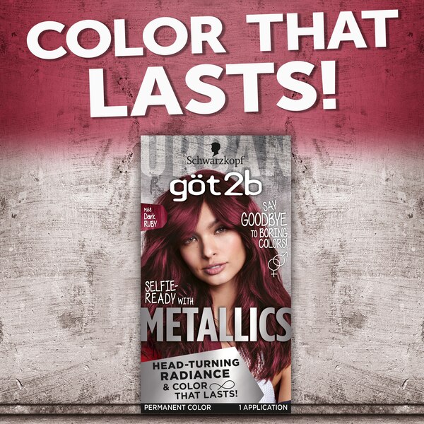 Got2b Metallic Permanent Hair Color, 4.6 OZ