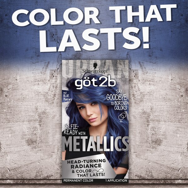 Got2b Metallic Permanent Hair Color, 4.6 OZ