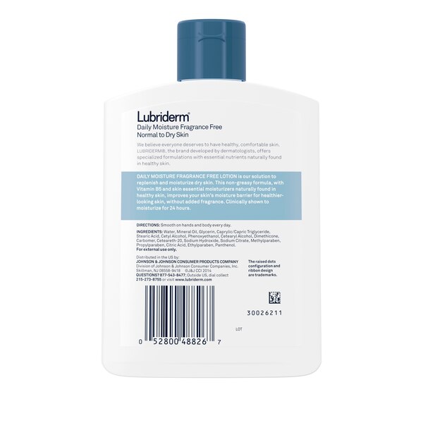 Lubriderm Daily Moisture Lotion, Fragrance-Free