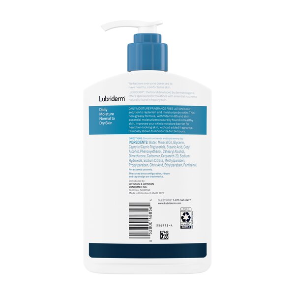 Lubriderm Daily Moisture Lotion, Fragrance-Free