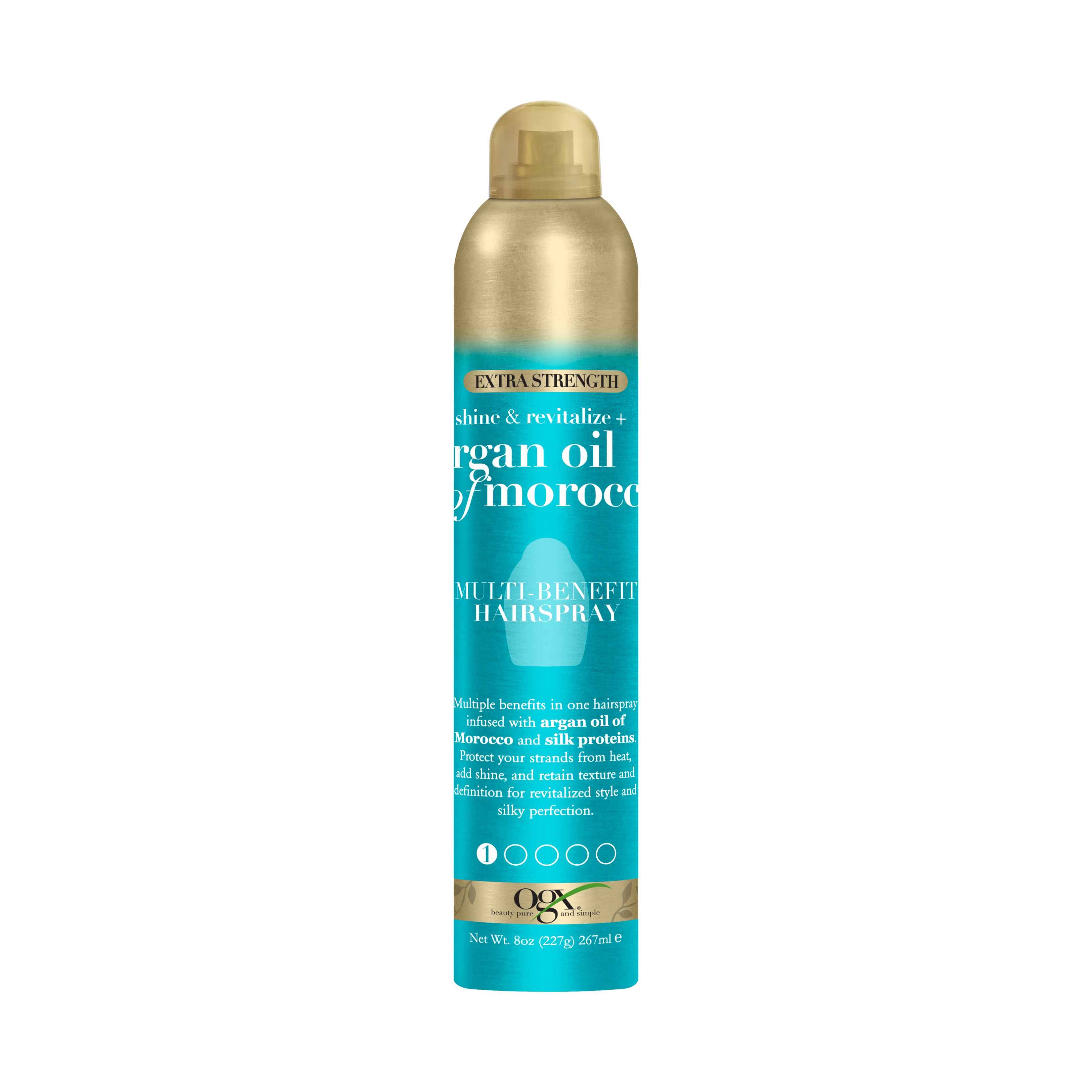 OGX - Revitalizador y spray para el cabello con aceite de argán y protección térmica, 8 OZ