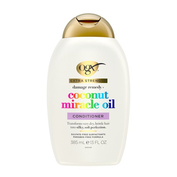 OGX Extra Strength Damage Remedy Coconut Miracle Oil Conditioner, 13 OZ