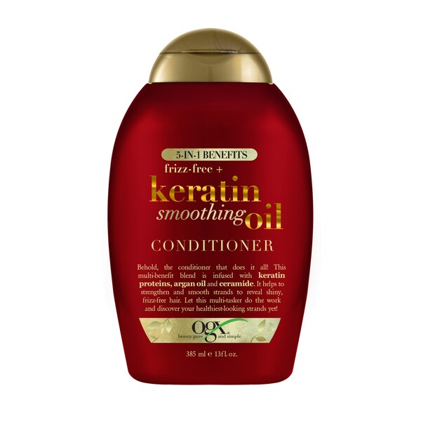 OGX Frizz-Free Keratin Smoothing Oil Conditioner, 13 OZ