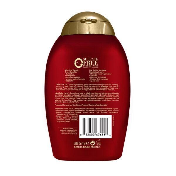 OGX Frizz-Free Keratin Smoothing Oil Conditioner, 13 OZ