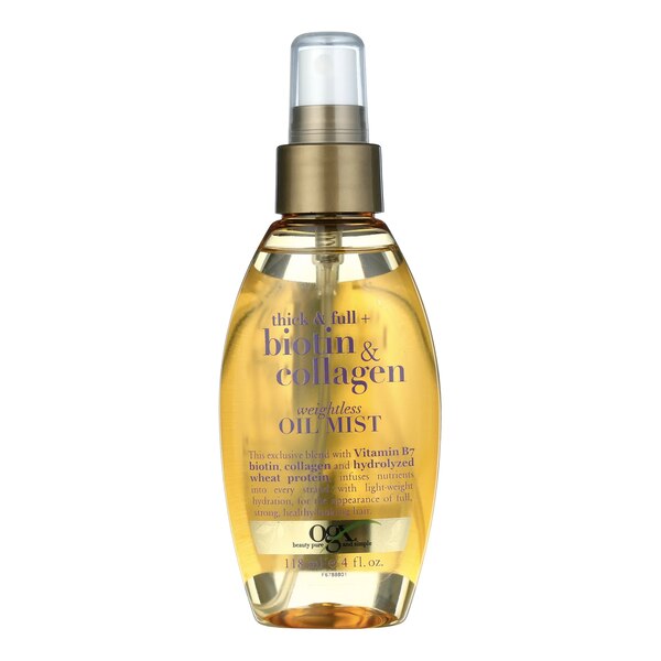 OGX Thick & Full + Biotin & Collagen Weightless Oil Mist, 4 OZ